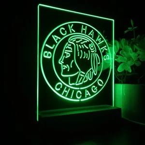 Chicago Blackhawks Logo 2 LED Desk Light