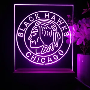Chicago Blackhawks Logo 2 LED Desk Light