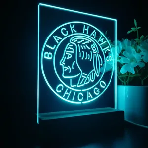 Chicago Blackhawks Logo 2 LED Desk Light