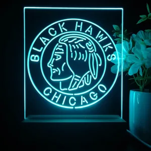 Chicago Blackhawks Logo 2 LED Desk Light