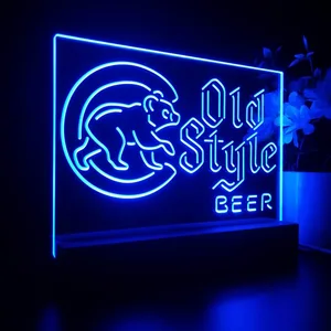 Chicago Cubs Old Style Beer LED Desk Light