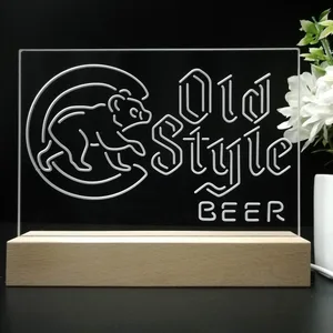 Chicago Cubs Old Style Beer LED Desk Light