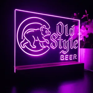 Chicago Cubs Old Style Beer LED Desk Light