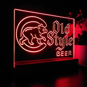 Chicago Cubs Old Style Beer LED Desk Light