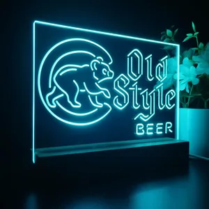 Chicago Cubs Old Style Beer LED Desk Light