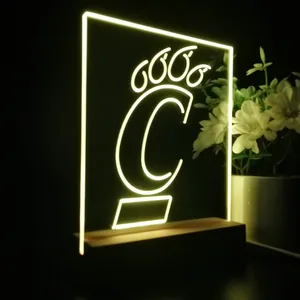 Cincinnati Bearcats Logo LED Desk Light