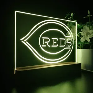Cincinnati Reds Logo 1 LED Desk Light