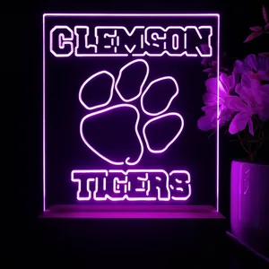Clemson Tigers Logo LED Desk Light
