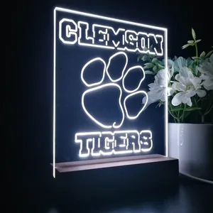Clemson Tigers Logo LED Desk Light