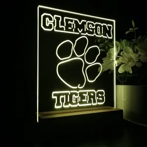 Clemson Tigers Logo LED Desk Light