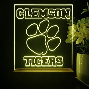 Clemson Tigers Logo LED Desk Light