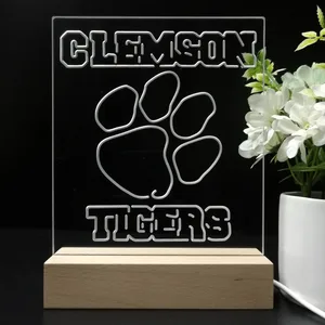 Clemson Tigers Logo LED Desk Light