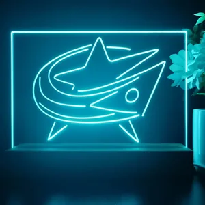 Columbus Blue Jackets Logo 1 LED Desk Light