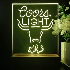 Coors Light Bull LED Desk Light