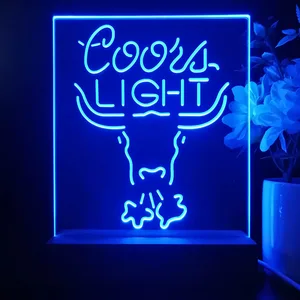Coors Light Bull LED Desk Light