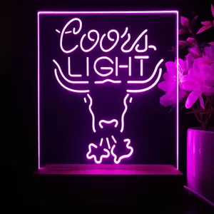 Coors Light Bull LED Desk Light