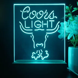 Coors Light Bull LED Desk Light