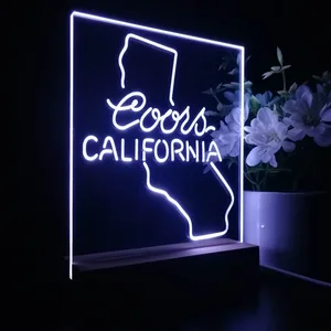 Coors Light California Map LED Desk Light