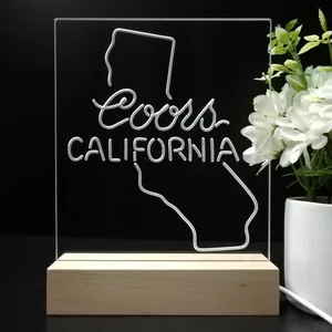 Coors Light California Map LED Desk Light