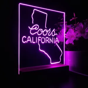 Coors Light California Map LED Desk Light