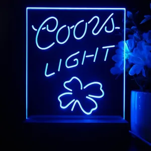 Coors Light Clover Leaf LED Desk Light