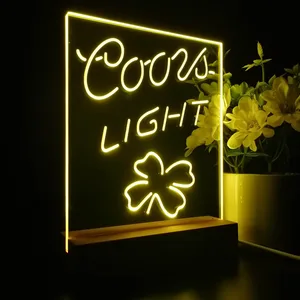 Coors Light Clover Leaf LED Desk Light