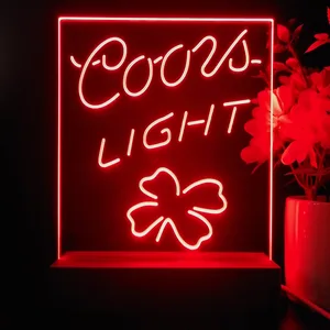 Coors Light Clover Leaf LED Desk Light