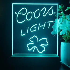 Coors Light Clover Leaf LED Desk Light
