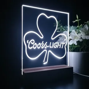 Coors Light Clover Shamrock LED Desk Light