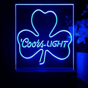 Coors Light Clover Shamrock LED Desk Light