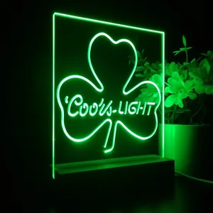 Coors Light Clover Shamrock LED Desk Light
