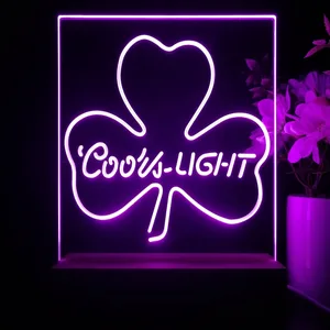 Coors Light Clover Shamrock LED Desk Light