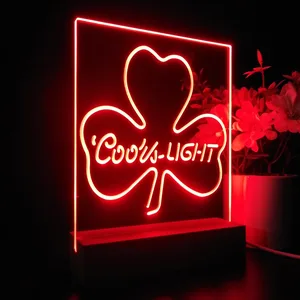 Coors Light Clover Shamrock LED Desk Light