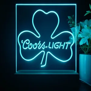 Coors Light Clover Shamrock LED Desk Light