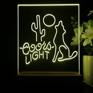 Coors Light Coyote Moon LED Desk Light