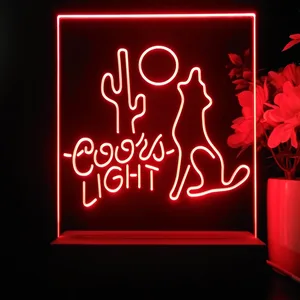Coors Light Coyote Moon LED Desk Light