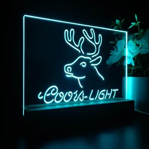 Coors Light Deer LED Desk Light