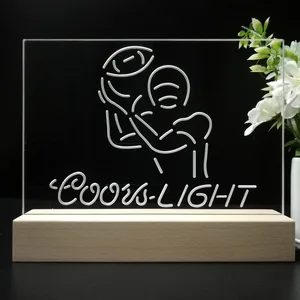 Coors Light Football LED Desk Light
