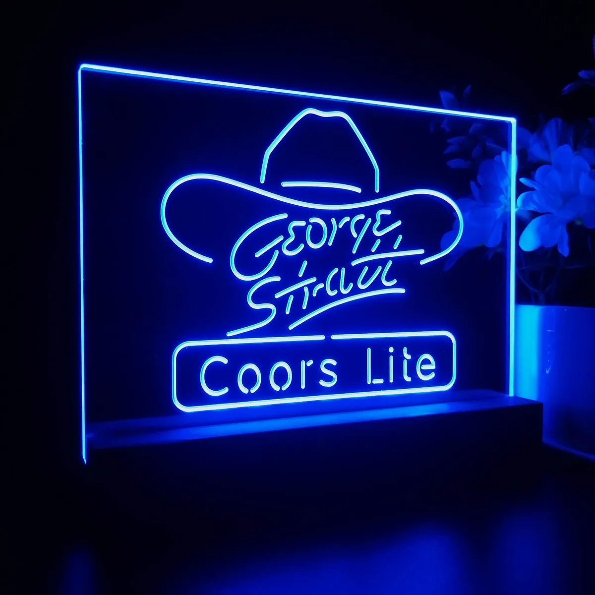 Coors Light George Strait Hat LED Desk Light