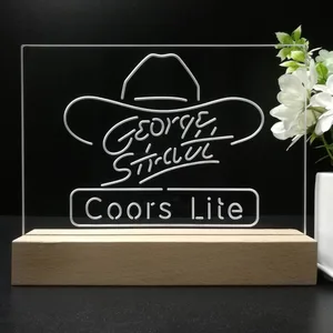 Coors Light George Strait Hat LED Desk Light