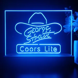 Coors Light George Strait Hat LED Desk Light