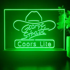 Coors Light George Strait Hat LED Desk Light