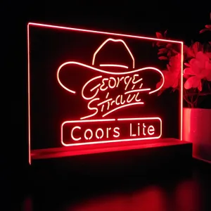 Coors Light George Strait Hat LED Desk Light
