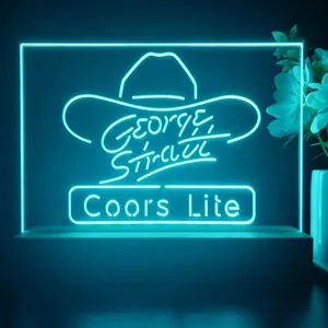 Coors Light George Strait Hat LED Desk Light