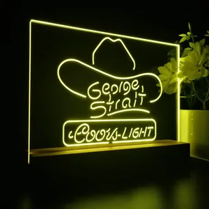 Coors Light George Strait LED Desk Light