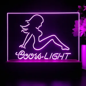 Coors Light Girl 2 LED Desk Light