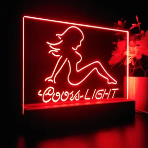 Coors Light Girl 2 LED Desk Light