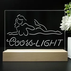 Coors Light Girl 3 LED Desk Light