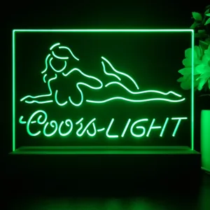Coors Light Girl 3 LED Desk Light