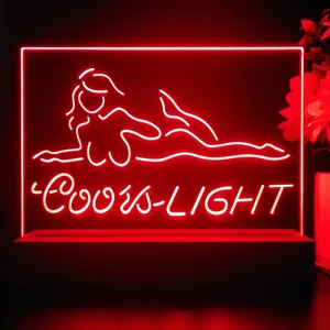Coors Light Girl 3 LED Desk Light